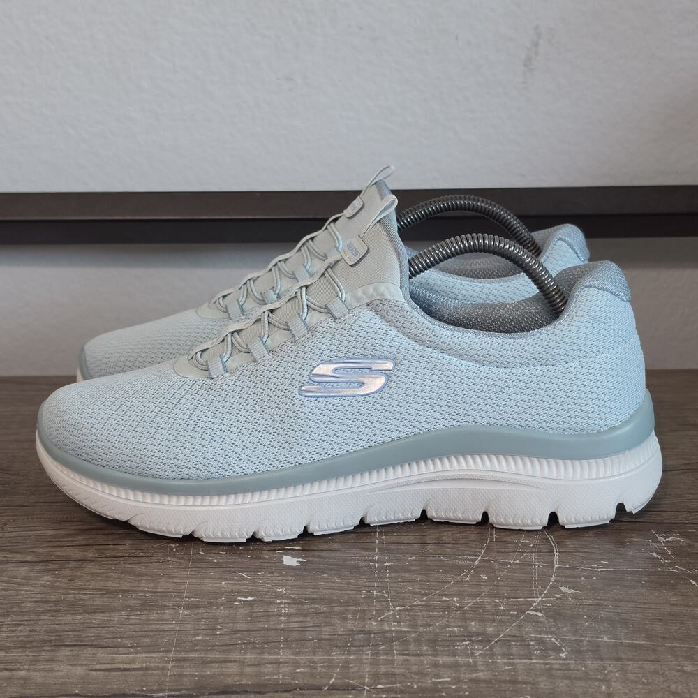 Skechers Summits Plus Summer Haze Women's Slip-On Casual Shoes Size 10 Blue